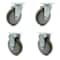 Service Caster 5 Inch Gray Polyurethane Wheel Swivel Top Plate Caster Set with 2 Rigid SCC SCC-20S514-PPUB-TP2-2-R-2 - alternate 1